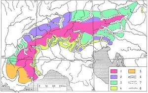 Landwirtschaftsformen in den Alpen um 1900 nach de Martonne-neu