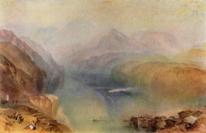 Der Vierwaldstättersee bei Wind und Wetter, 1802 in Wasserfarben gemalt von William Turner (1775 – 1851)